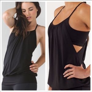 Black Lululemon No Limits Tank